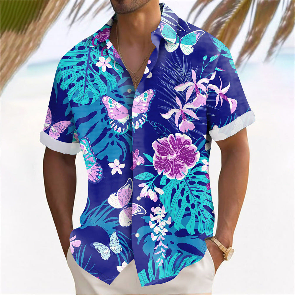 Hawaii Beach Men's Clothing Print Shirt