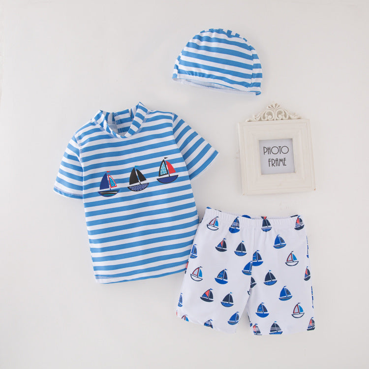 Kids Short Sleeve Sailing Swimwear