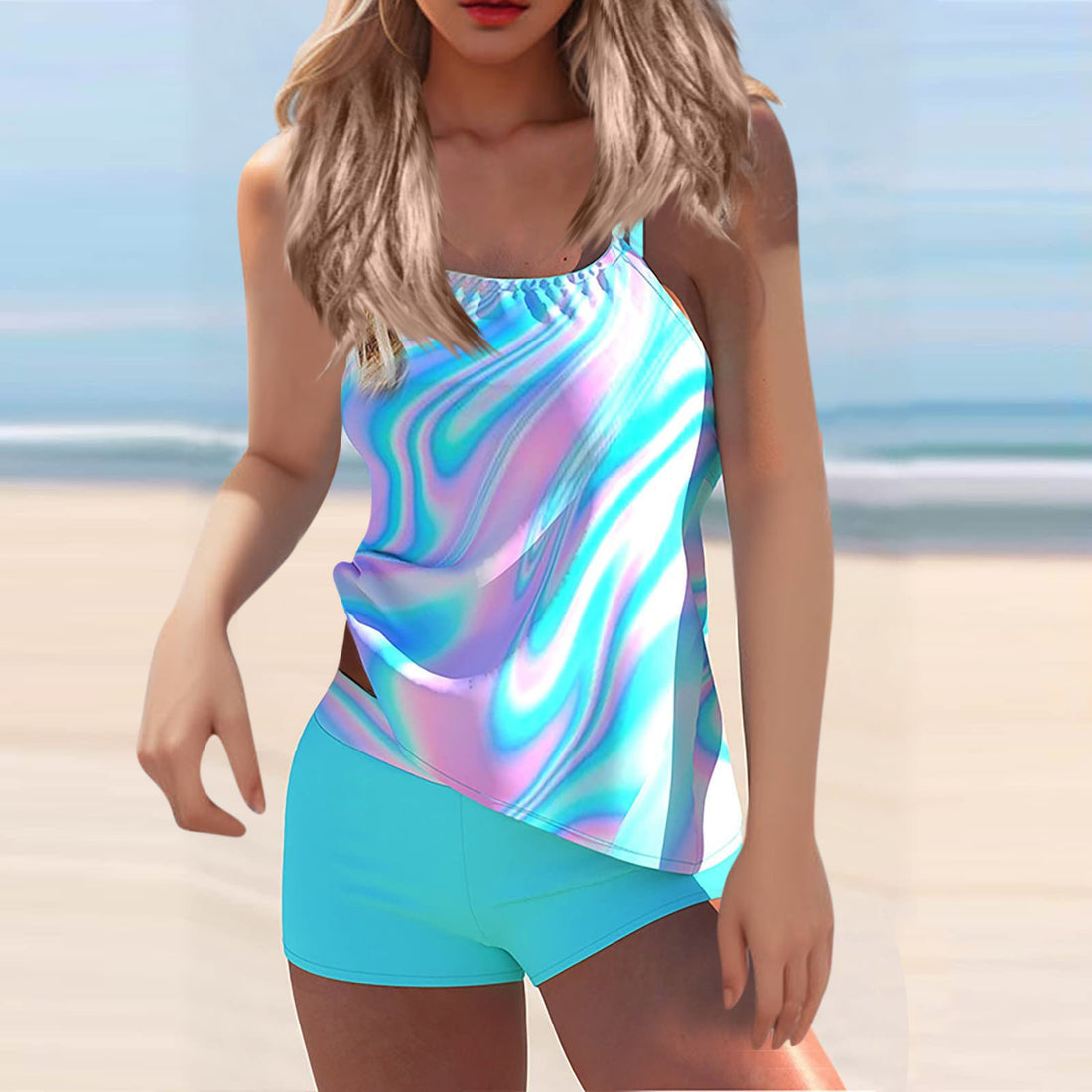 New XL Plus Size Swimwear Two-piece Set