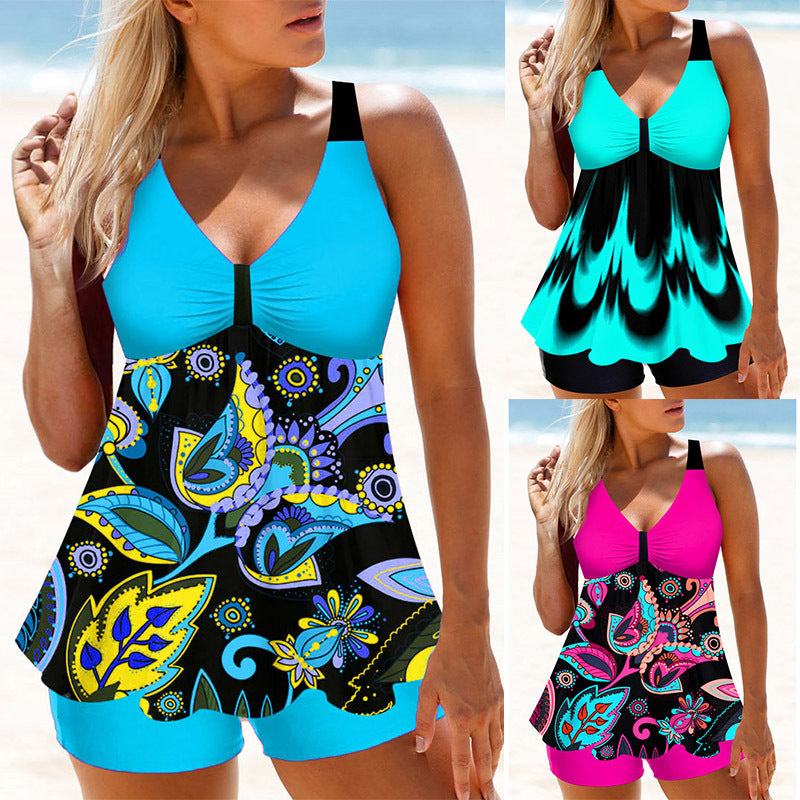 Plus Size Split Swimsuit Skirt