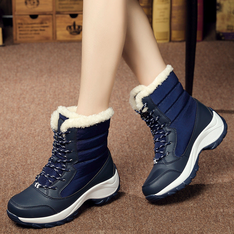 Plus velvet high-top waterproof snow boots