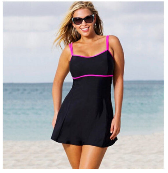 Women Plus Size Skirted Swimwear