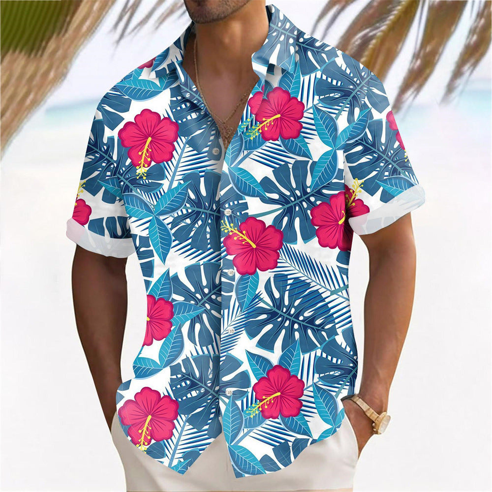 Hawaii Beach Men's Clothing Print Shirt