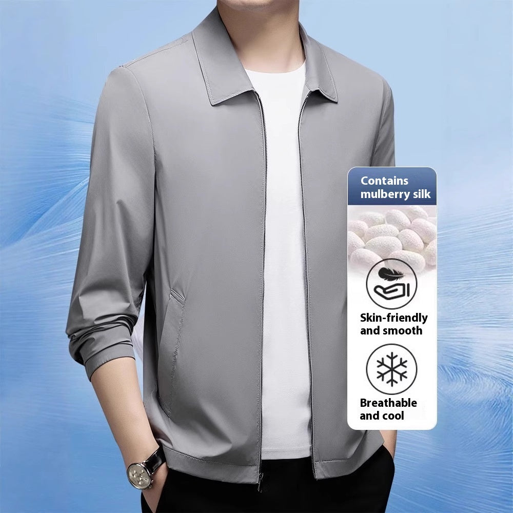 Summer Men's Light Gray Executive Jacket