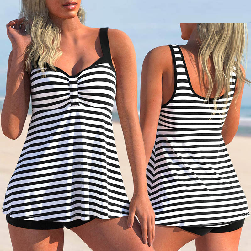 Women's Split Large Size Printed Skirt Swimwear