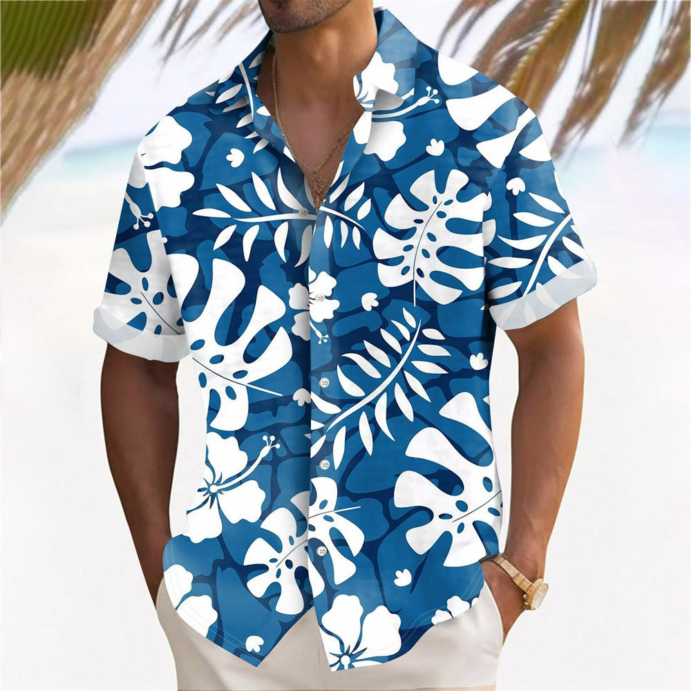 Hawaii Beach Men's Clothing Print Shirt