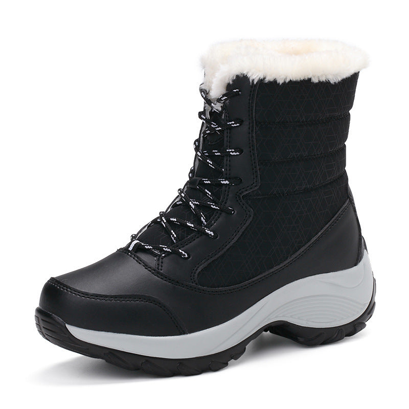 Plus velvet high-top waterproof snow boots