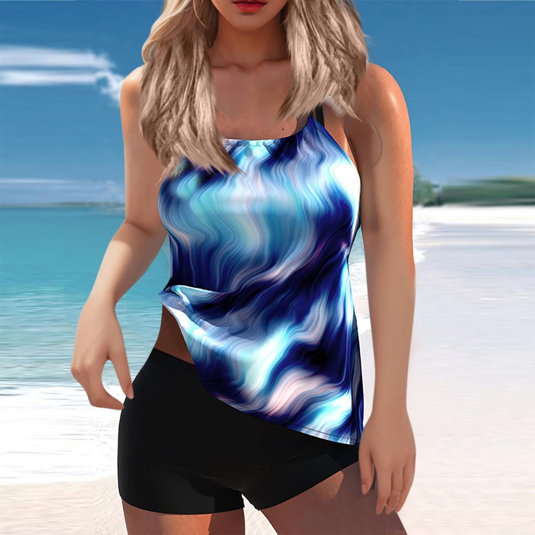 New XL Plus Size Swimwear Two-piece Set