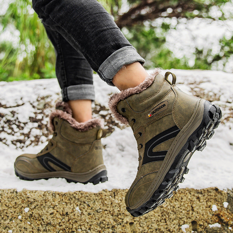 Velvet Warm Plus Size Hiking Boots