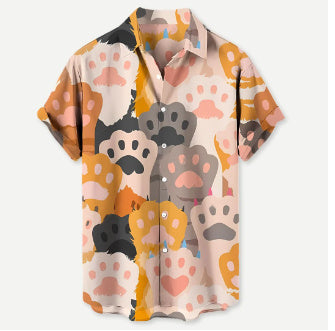 Fashion Bear Print Hawaiian Men's Shirt