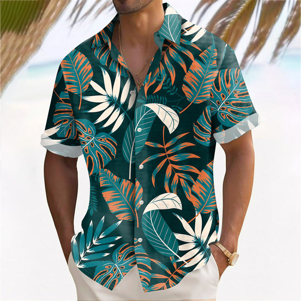 Hawaii Beach Men's Clothing Print Shirt