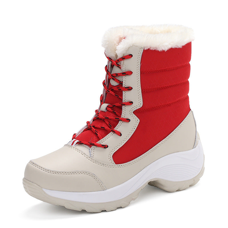 Plus velvet high-top waterproof snow boots
