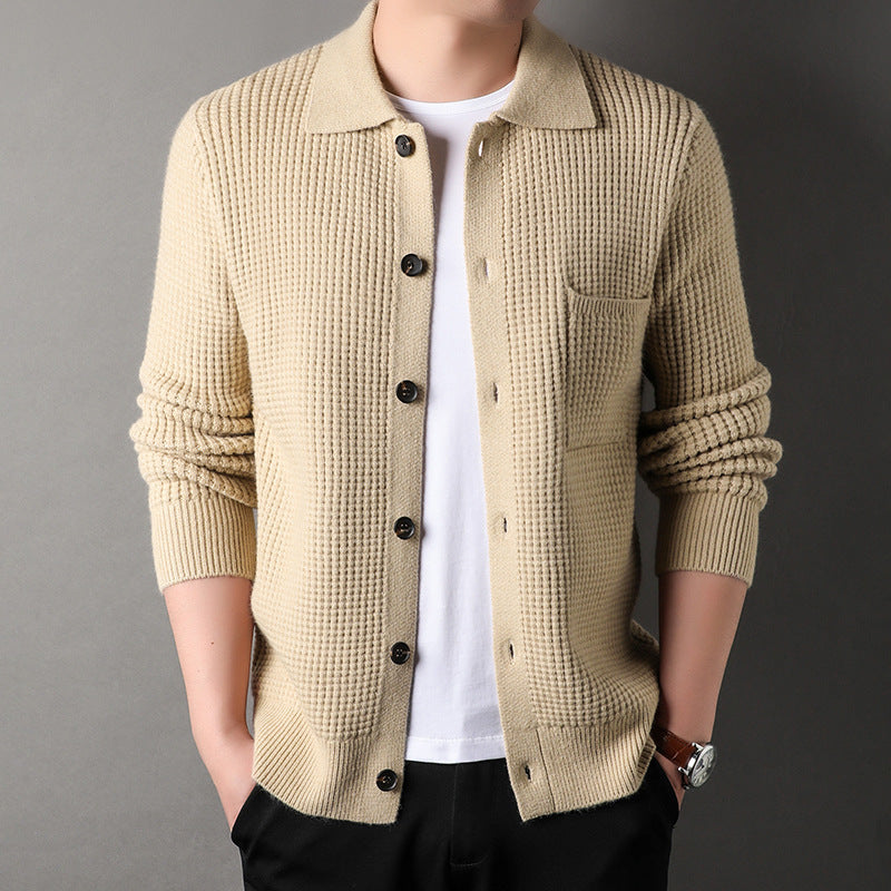 Men's Long-sleeved Knitted Jacket