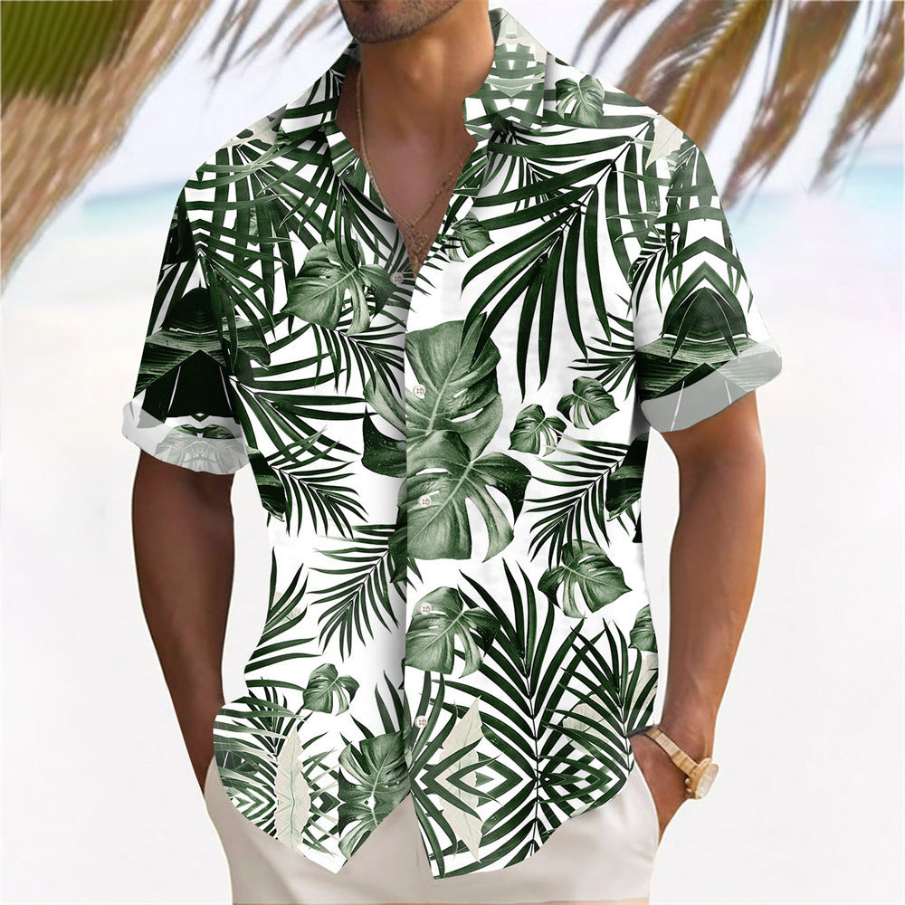 Hawaii Beach Men's Clothing Print Shirt