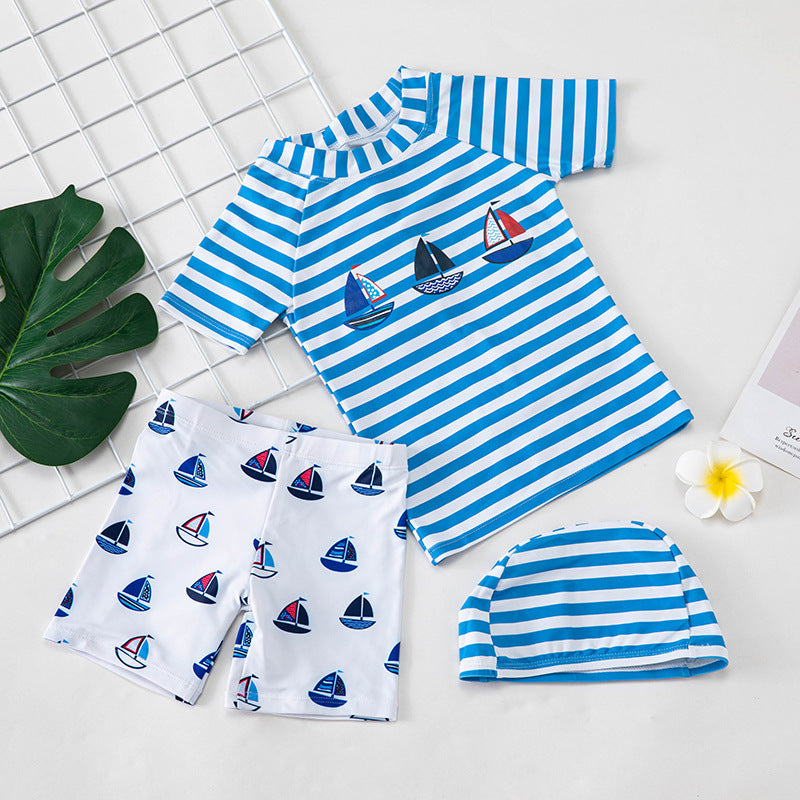 Kids Short Sleeve Sailing Swimwear