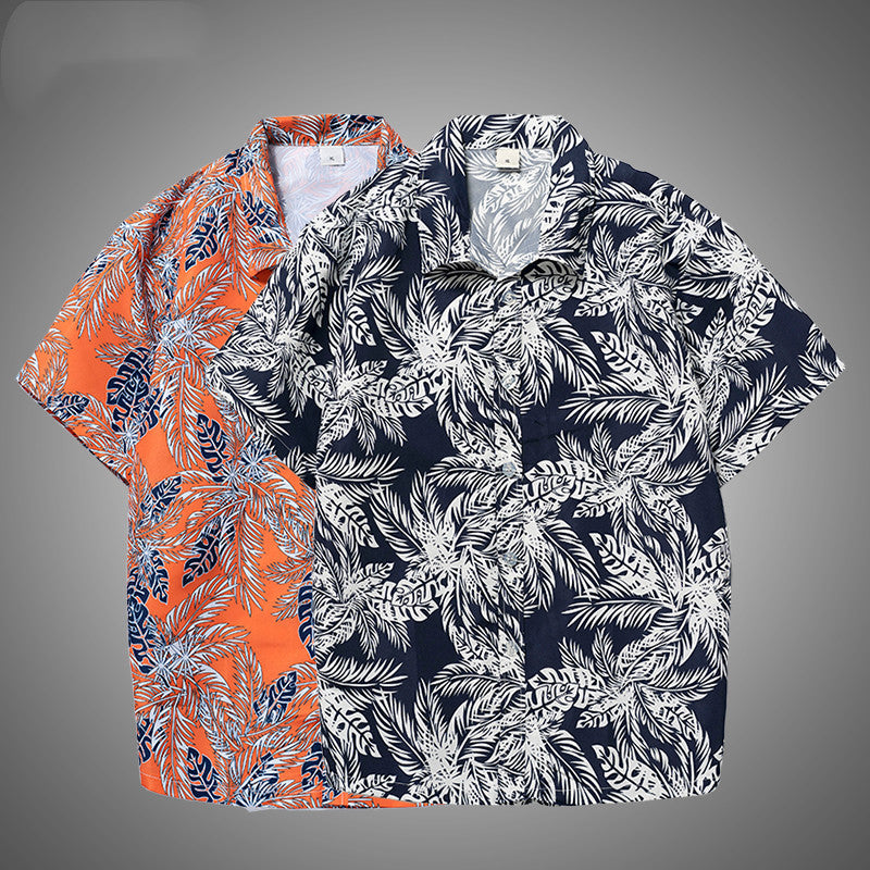 Seaside Hawaiian Loose Print Shirt