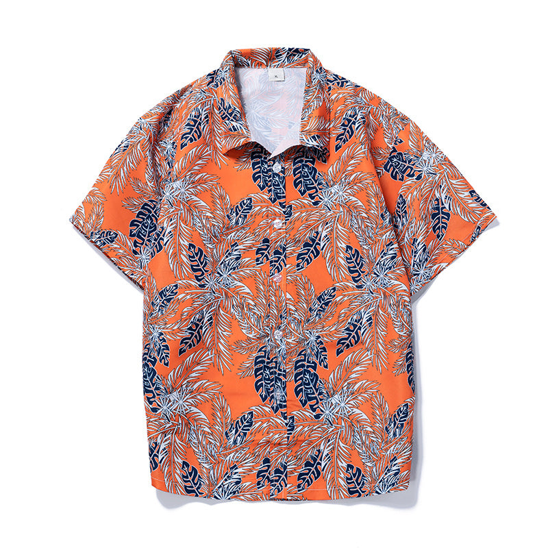 Seaside Hawaiian Loose Print Shirt