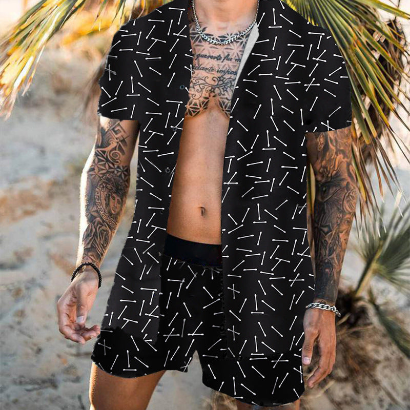 Men Short Sleeve Beach Shirt