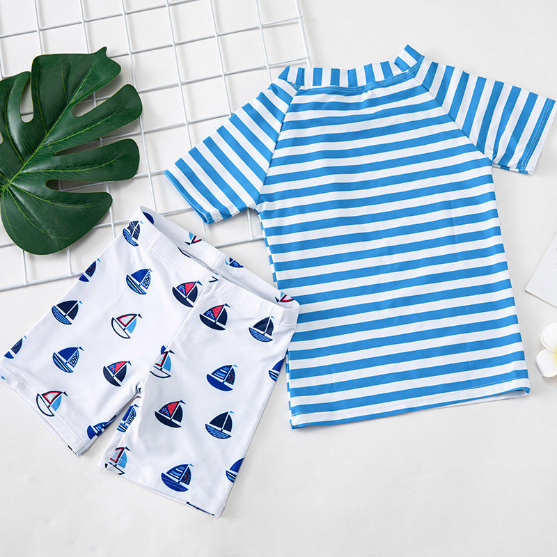 Kids Short Sleeve Sailing Swimwear