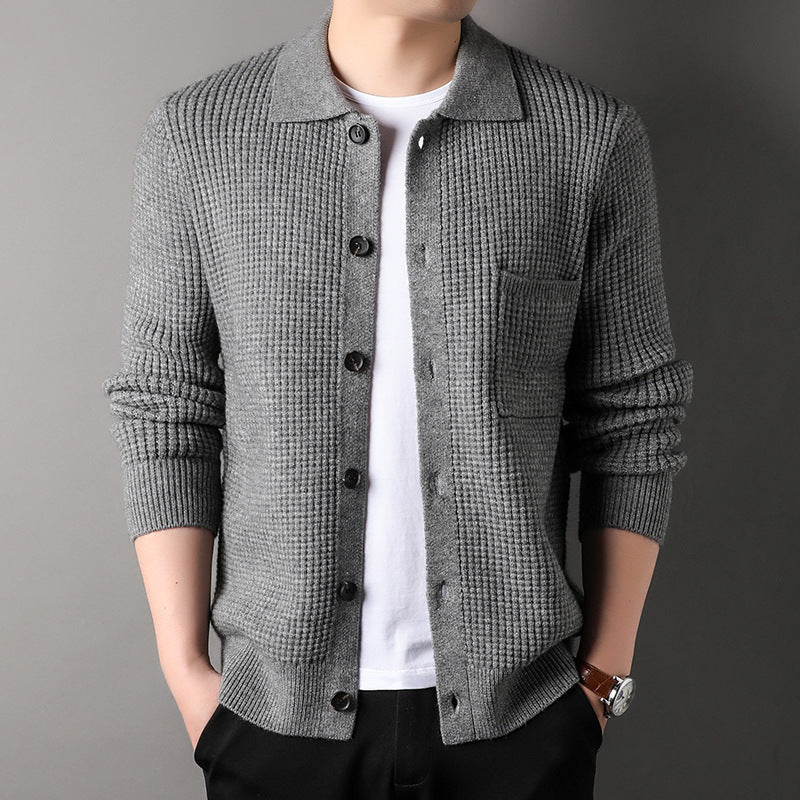 Men's Long-sleeved Knitted Jacket