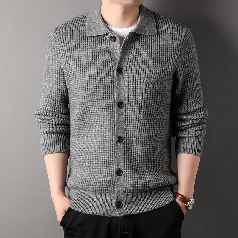 Men's Long-sleeved Knitted Jacket