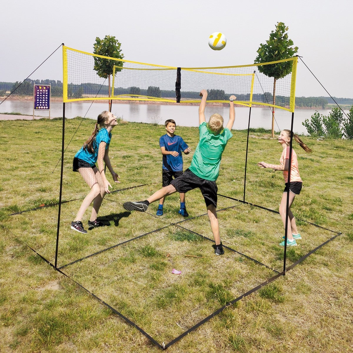 Four-side Cross Beach Volleyball Net Suit