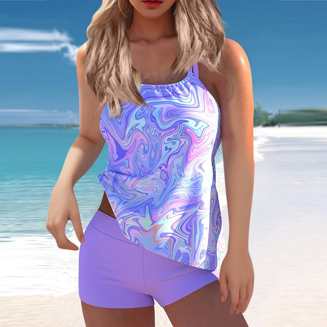 New XL Plus Size Swimwear Two-piece Set